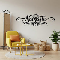 Namaste Wall Art with Lotus Flowers