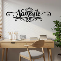 Namaste Wall Art with Lotus Flowers