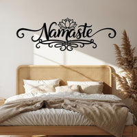 Namaste Wall Art with Lotus Flowers