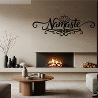 Namaste Wall Art with Lotus Flowers