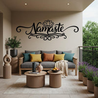 Namaste Wall Art with Lotus Flowers
