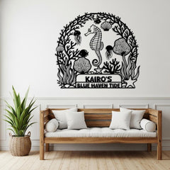 Seahorse Custom Metal Sign