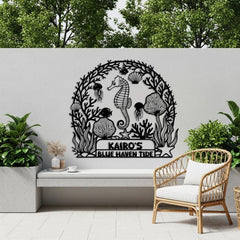 Seahorse Custom Metal Sign