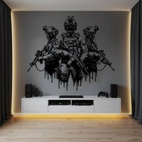 Tactical Soldiers Metal Wall Decor
