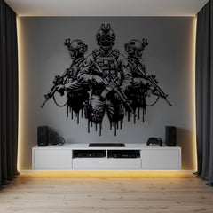 Tactical Soldiers Metal Wall Decor