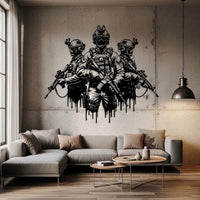 Tactical Soldiers Metal Wall Decor