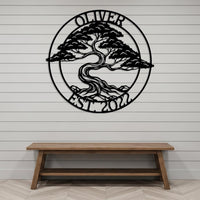 Custom Bonsai Tree Metal Sign