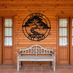 Custom Bonsai Tree Metal Sign