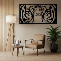 Tiger Face Metal Wall Art