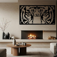 Tiger Face Metal Wall Art