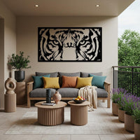 Tiger Face Metal Wall Art