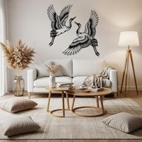 Flying Crane Metal Wall Art