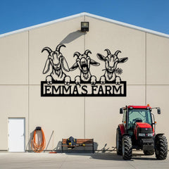 Custom Goat Farm Metal Sign