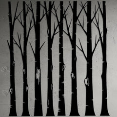 Vertical Tree Metal Wall Art