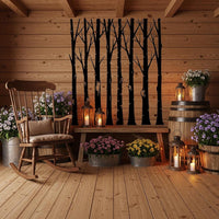 Vertical Tree Metal Wall Art