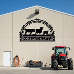 Custom Cattle Ranch Metal Sign