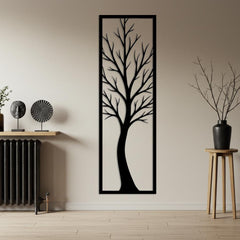 Vertical Tree Metal Wall Art