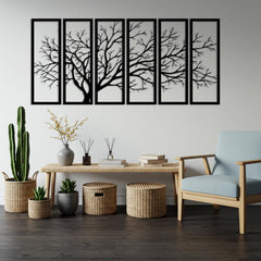 Set of 6 Tree Branch Metal Wall Art