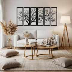 Set of 6 Tree Branch Metal Wall Art