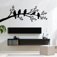 Birds on Branch Metal Wall Art
