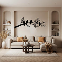 Birds on Branch Metal Wall Art