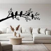 Birds on Branch Metal Wall Art