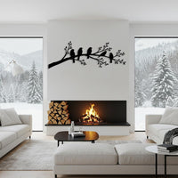 Birds on Branch Metal Wall Art