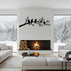 Birds on Branch Metal Wall Art