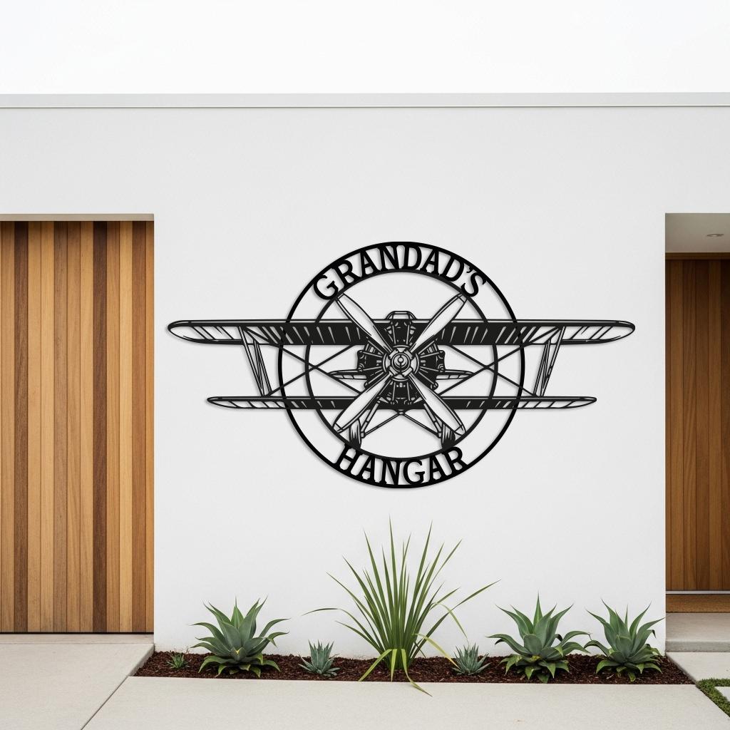 Custom Airplane Hangar Sign