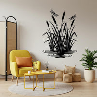 Cattails With Dragonfly Wall Decor