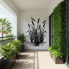 Cattails With Dragonfly Wall Decor