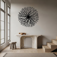 Round Tree Branch Metal Wall Decor