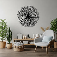 Round Tree Branch Metal Wall Decor