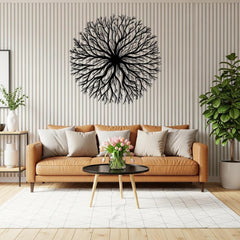 Round Tree Branch Metal Wall Decor