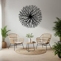 Round Tree Branch Metal Wall Decor