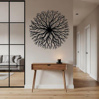 Round Tree Branch Metal Wall Decor
