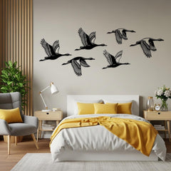 Flying Goose Metal Wall Art Set of 6