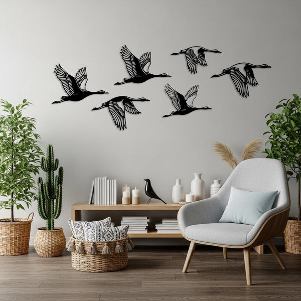 Flying Goose Metal Wall Art Set of 6