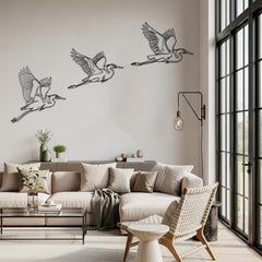 Flying Crane Wall Art Set