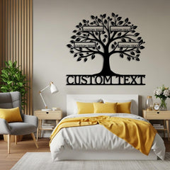 Custom Family Tree Metal Sign