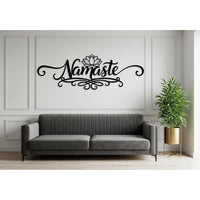 Namaste Wall Art with Lotus Flowers