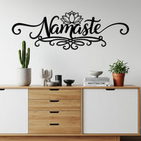 Namaste Wall Art with Lotus Flowers
