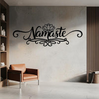 Namaste Wall Art with Lotus Flowers