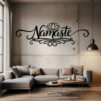 Namaste Wall Art with Lotus Flowers