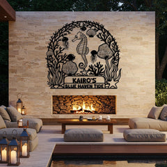 Seahorse Custom Metal Sign