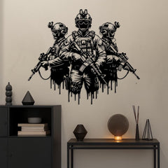 Tactical Soldiers Metal Wall Decor