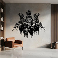 Tactical Soldiers Metal Wall Decor