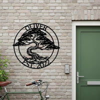 Custom Bonsai Tree Metal Sign