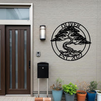 Custom Bonsai Tree Metal Sign
