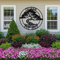Custom Bonsai Tree Metal Sign